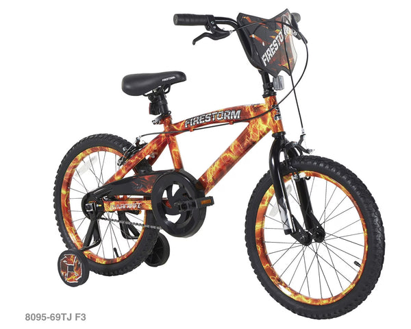 18" Dynacraft Firestorm Boys Bike, BMX, Ages 6 - 9, Durable Steel Frame